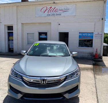 2017 Honda Accord for sale at Nile Auto Sales in Greensboro NC