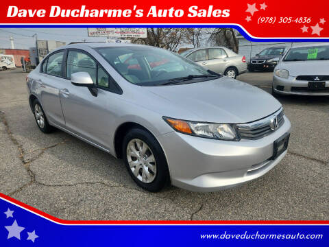 2012 Honda Civic for sale at Dave Ducharme's Auto Sales in Lowell MA