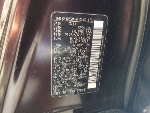 2011 Nissan cube 1.8 SL