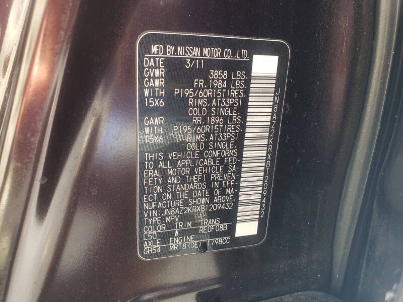 2011 Nissan cube 1.8 SL