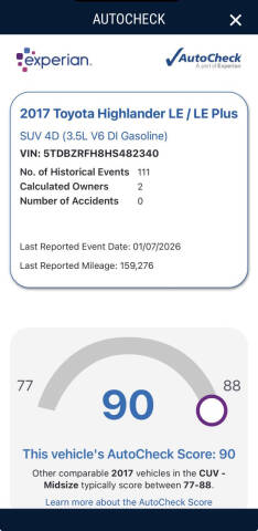 2017 Toyota Highlander LE