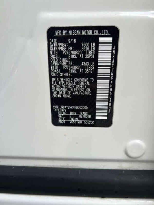 2017 Nissan Armada Platinum