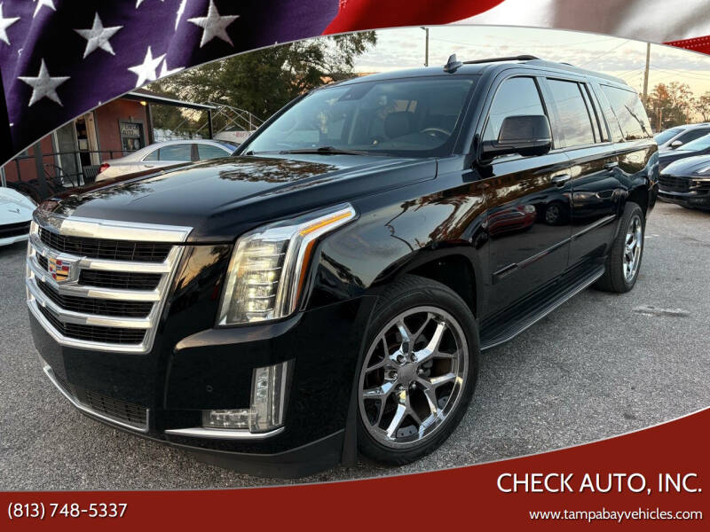 2016 Cadillac Escalade ESV for sale at CHECK AUTO, INC. in Tampa FL