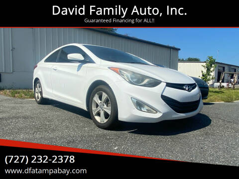 2013 Hyundai Elantra Coupe for sale at David Family Auto, Inc. in New Port Richey FL