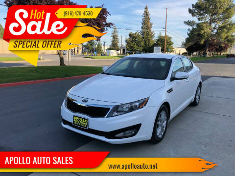 2013 Kia Optima for sale at APOLLO AUTO SALES in Sacramento CA