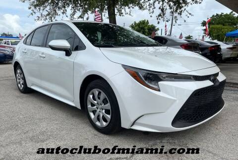 2022 Toyota Corolla for sale at AUTO CLUB OF MIAMI, INC in Miami FL