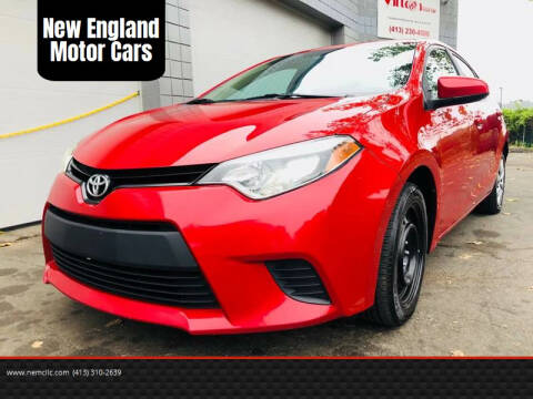 2014 Toyota Corolla for sale at New England Motor Cars in Springfield MA