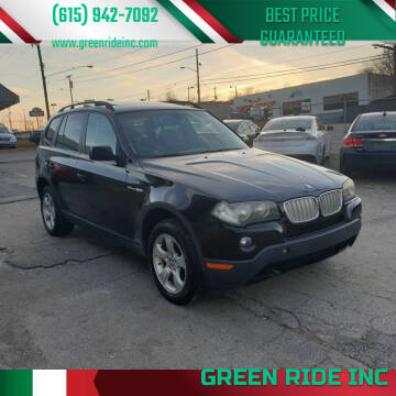 2007 BMW X3 for sale at Green Ride Inc in Nashville TN