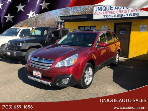 2013 Subaru Outback for sale at Unique Auto Sales in Marshall VA