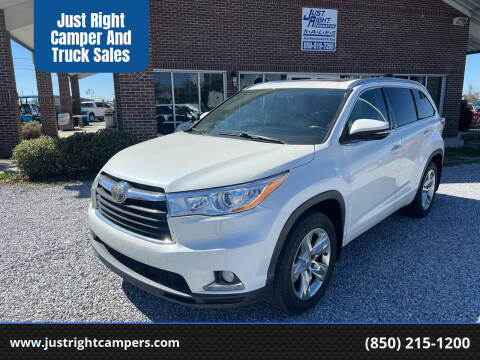2015 Toyota Highlander for sale at Just Right Camper And Truck Sales in Panama City FL