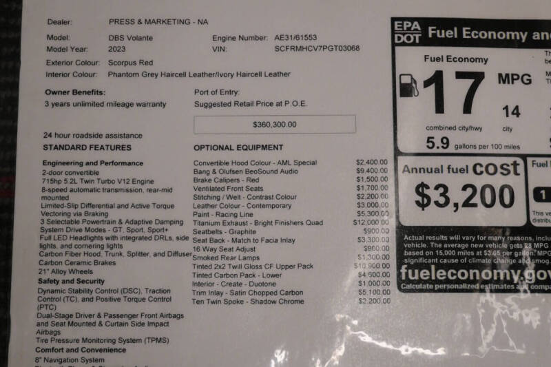 2023 Aston Martin DBS Superleggera