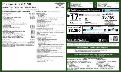 2013 Bentley Continental GT V8