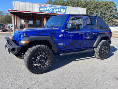 2020 Jeep Wrangler Unlimited for sale at Greenbrier Auto Sales in Greenbrier AR