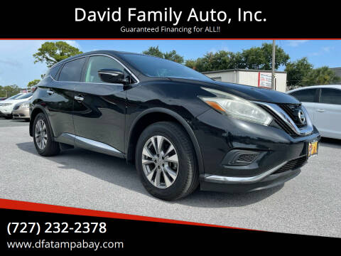 2015 Nissan Murano for sale at David Family Auto, Inc. in New Port Richey FL