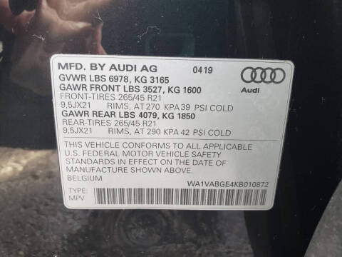 2019 Audi e-tron quattro Prestige