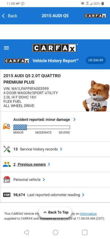 2015 Audi Q5 2.0T quattro Premium Plus