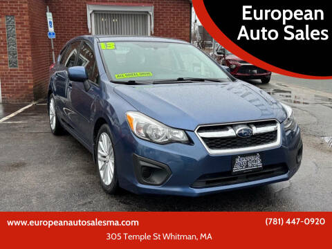 2013 Subaru Impreza for sale at European Auto Sales in Whitman MA