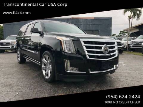 2015 Cadillac Escalade ESV for sale at Transcontinental Car USA Corp in Fort Lauderdale FL