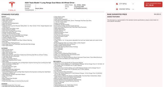 2020 Tesla Model Y Long Range