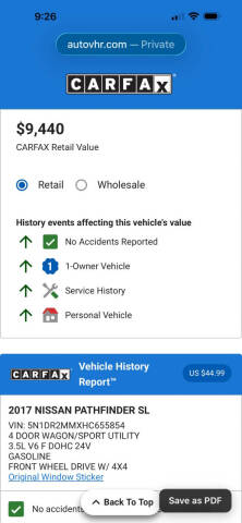 2017 Nissan Pathfinder SL