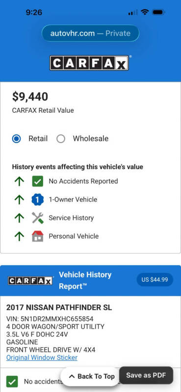 2017 Nissan Pathfinder SL