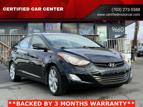 2013 Hyundai Elantra for sale at CERTIFIED CAR CENTER in Fairfax VA