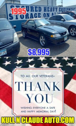 1995 Ford Mustang for sale at Kull N Claude Auto Sales in Saint Cloud MN