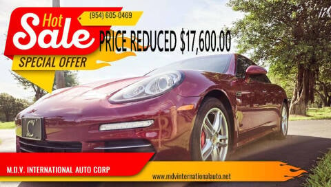 2014 Porsche Panamera for sale at M.D.V. INTERNATIONAL AUTO CORP in Fort Lauderdale FL