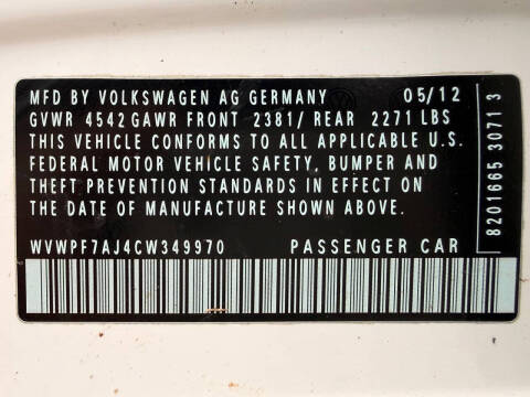 2012 Volkswagen Golf R 4Motion