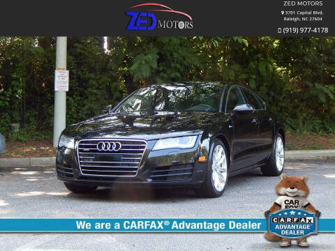 2013 Audi A7 for sale at Zed Motors in Raleigh NC