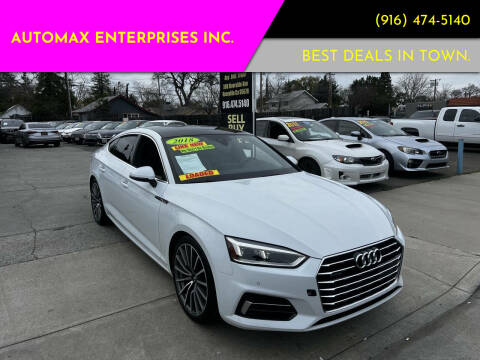 2018 Audi A5 Sportback for sale at AUTOMAX ENTERPRISES INC. in Roseville CA