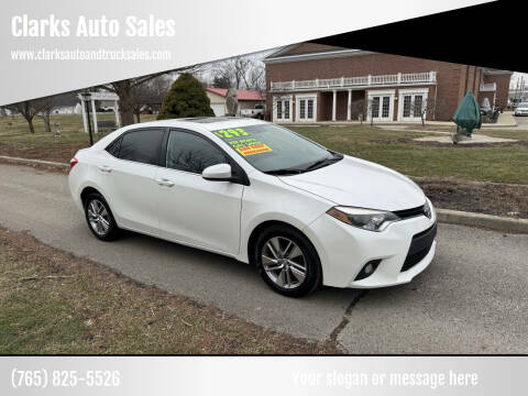 2014 Toyota Corolla for sale at Clarks Auto Sales in Connersville IN