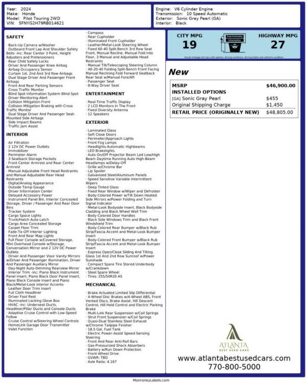 2024 Honda Pilot Touring