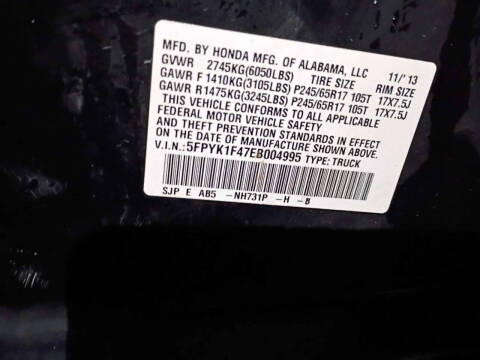 2014 Honda Ridgeline RTS