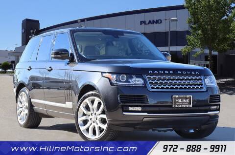 2015 Land Rover Range Rover for sale at HILINE MOTORS in Plano TX