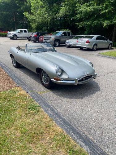 Silver 1967 Jaguar E-Type Convertible 1