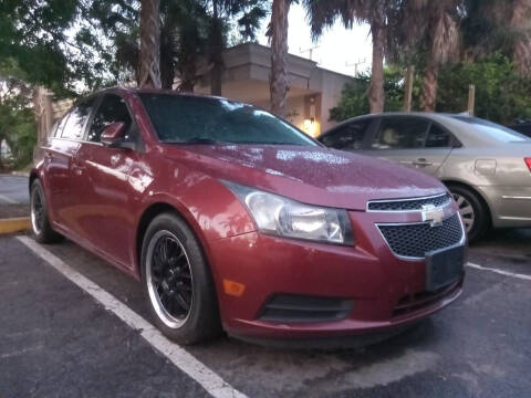2012 Chevrolet Cruze for sale at Blue Lagoon Auto Sales in Plantation FL