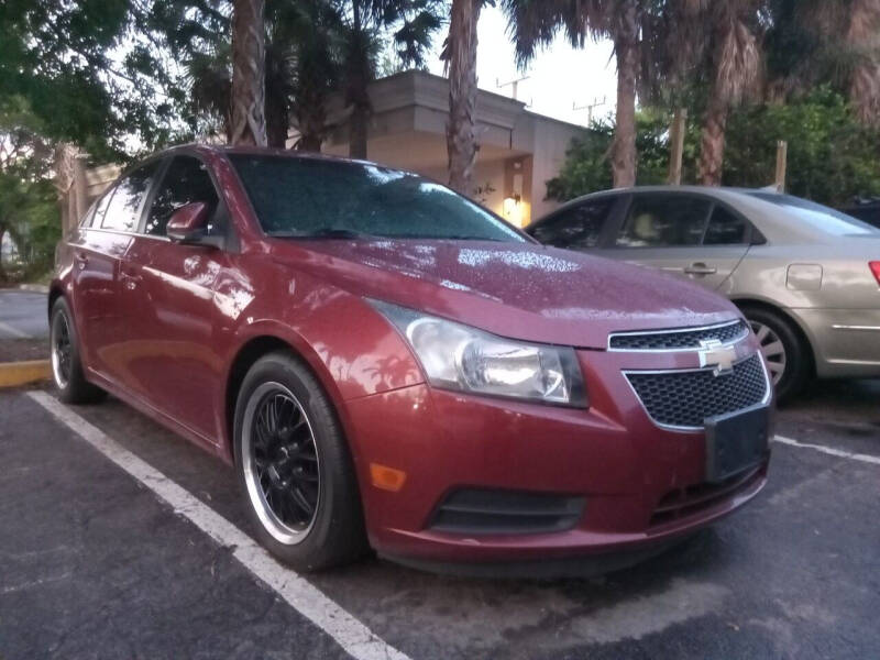 2012 Chevrolet Cruze for sale at Blue Lagoon Auto Sales in Plantation FL