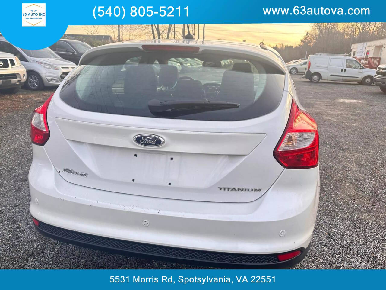 2012 Ford Focus for sale at 63 Auto Inc in Spotsylvania, VA