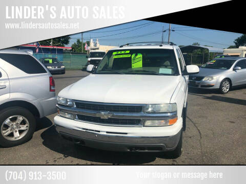 2003 Chevrolet Tahoe for sale at LINDER'S AUTO SALES in Gastonia NC