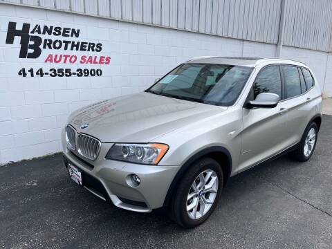 2013 BMW X3 for sale at HANSEN BROTHERS AUTO SALES in Milwaukee WI