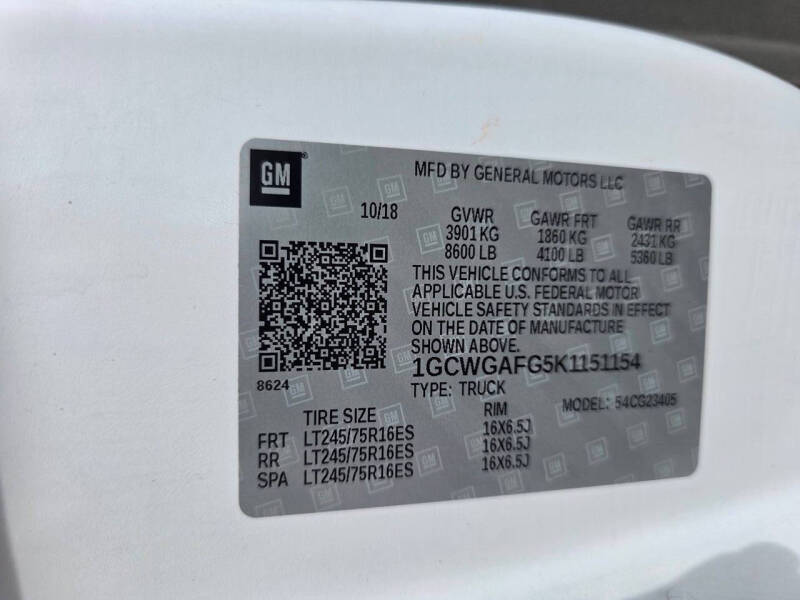 2019 Chevrolet Express 2500