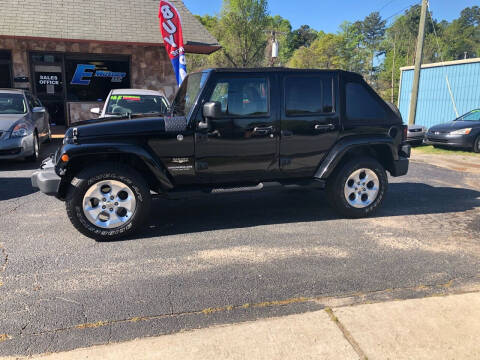 2012 Jeep Wrangler Unlimited for sale at E Motors LLC in Anderson SC