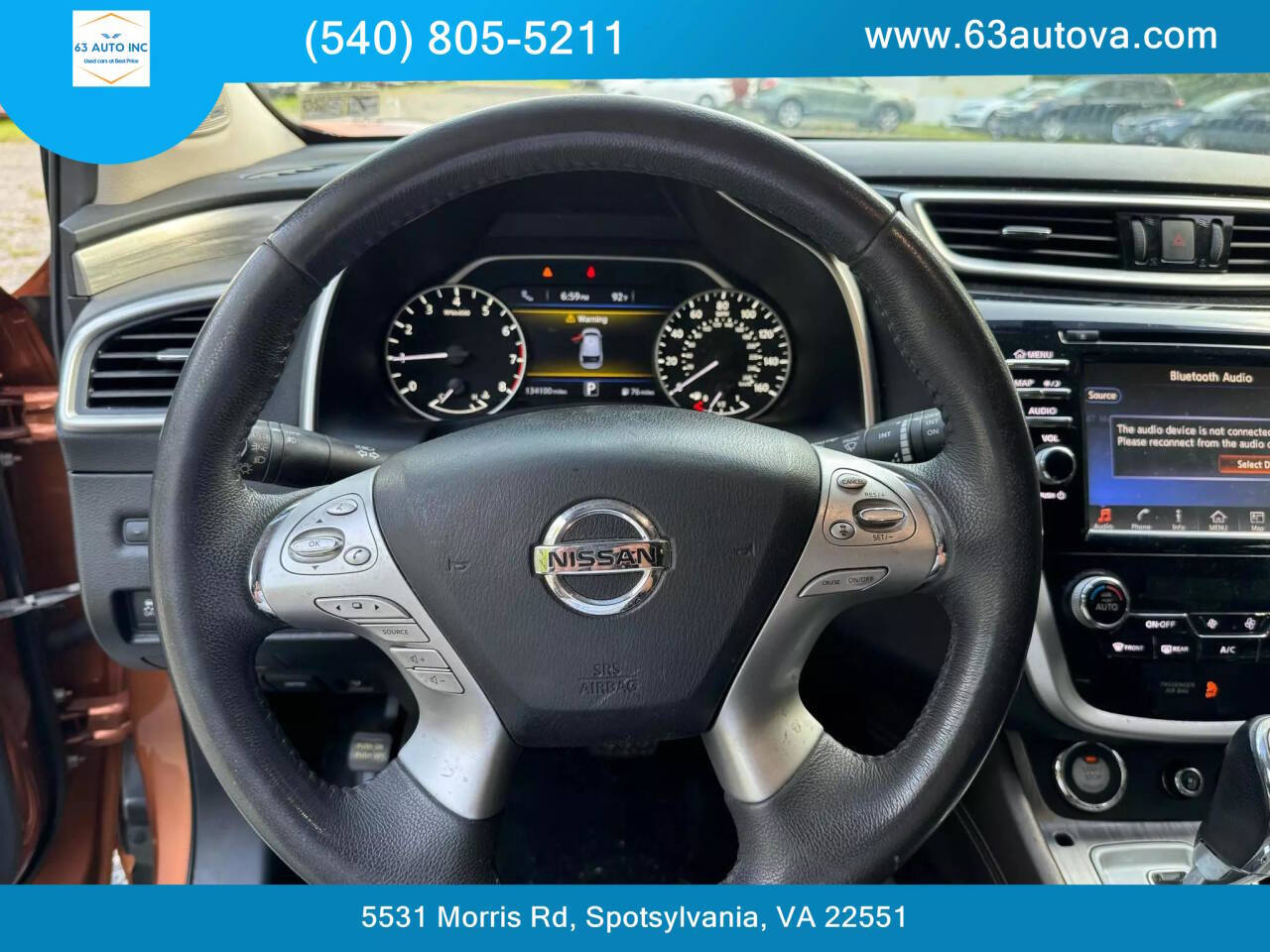 2015 Nissan Murano for sale at 63 Auto Inc in Spotsylvania, VA