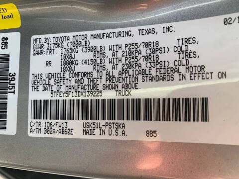 2013 Toyota Tundra Grade