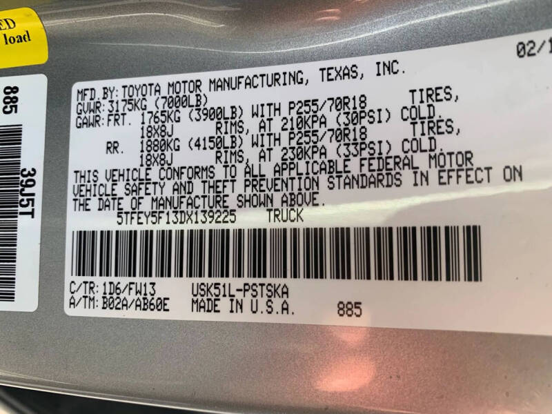 2013 Toyota Tundra Grade