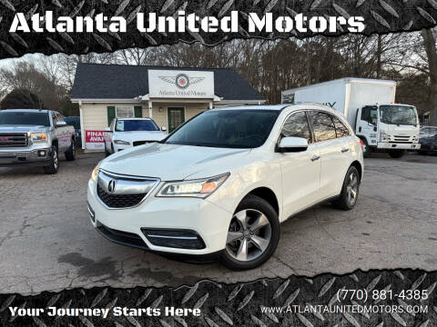 2015 Acura MDX for sale at Atlanta United Motors in Jefferson GA