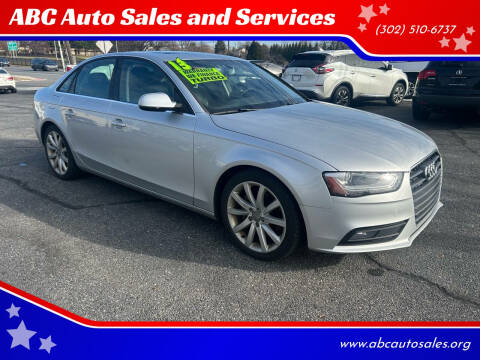 2013 Audi A4 for sale at ABC Auto Sales and Services in New Castle DE