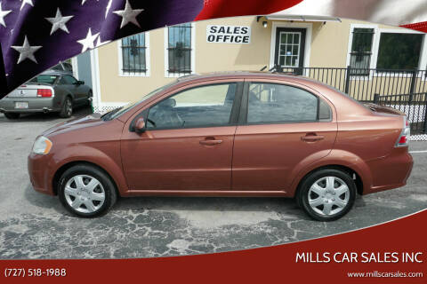 2011 Chevrolet Aveo for sale at MILLS CAR SALES INC in Clearwater FL