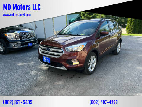 2018 Ford Escape for sale at MD Motors LLC in Williston VT